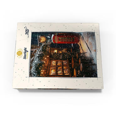 London Red Telephone Booth Snowy Christmas Street 300 Jigsaw Puzzle box view3