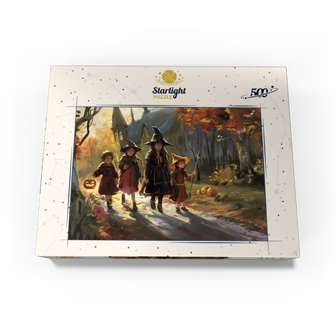 Haunted Village Halloween Trick or Treat Scene 500 Jigsaw Puzzle box view3