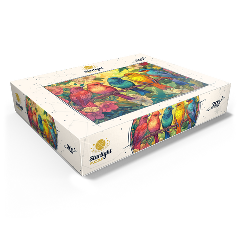 Colorful Songbirds on Floral Branches 300 Jigsaw Puzzle box view1