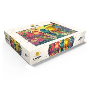 Colorful Songbirds on Floral Branches 500 Jigsaw Puzzle box view1