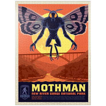puzzleplate Legends Of The National Parks: New River Gorge's MothMan Returns 1000 Jigsaw Puzzle