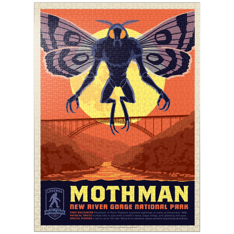 puzzleplate Legends Of The National Parks: New River Gorge's MothMan Returns 1000 Jigsaw Puzzle