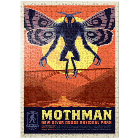 puzzleplate Legends Of The National Parks: New River Gorge's MothMan Returns 500 Jigsaw Puzzle