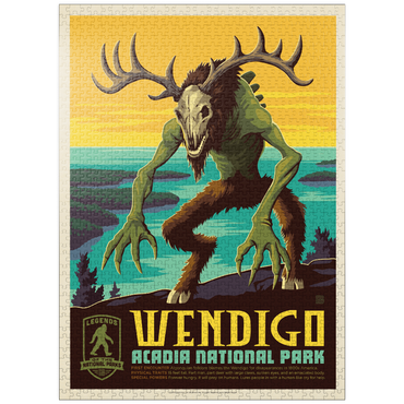 puzzleplate Legends Of The National Parks: Acadia's Wendigo 1000 Jigsaw Puzzle