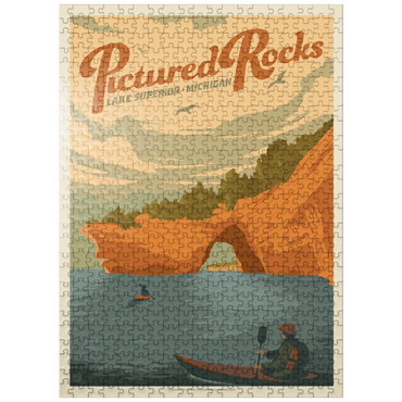 puzzleplate Pictured Rocks, MI: Lake Superior 500 Jigsaw Puzzle