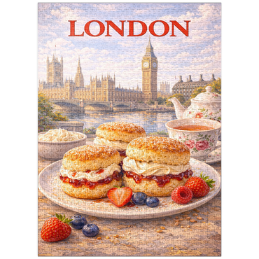 puzzleplate London Scones & Cream Tea – British Afternoon Classic 1000 Jigsaw Puzzle