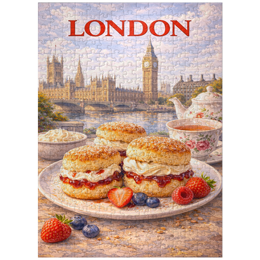 puzzleplate London Scones & Cream Tea – British Afternoon Classic 300 Jigsaw Puzzle
