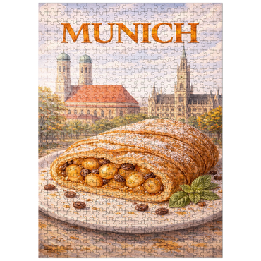 puzzleplate Munich Apple Strudel – Bavarian Dessert Delight 500 Jigsaw Puzzle