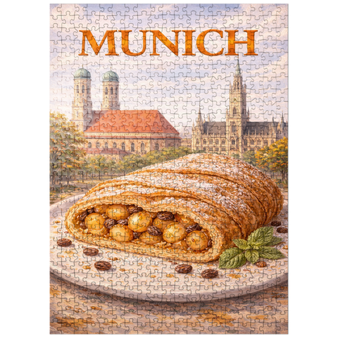 puzzleplate Munich Apple Strudel – Bavarian Dessert Delight 500 Jigsaw Puzzle