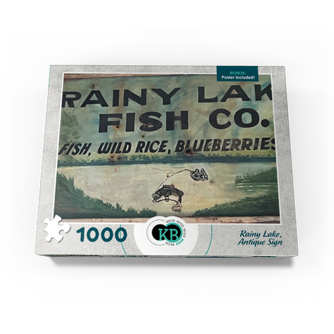 Rainy Lake Antique Sign 1000 Jigsaw Puzzle box view3