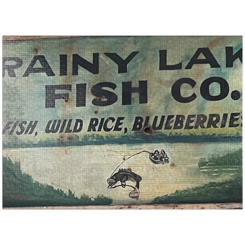 puzzleplate Rainy Lake Antique Sign 1000 Jigsaw Puzzle