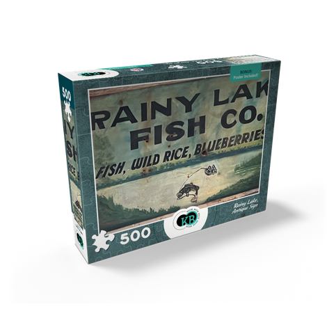Rainy Lake Antique Sign 500 Jigsaw Puzzle box view2