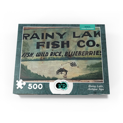 Rainy Lake Antique Sign 500 Jigsaw Puzzle box view3