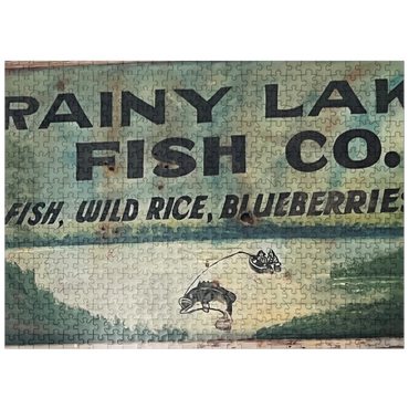 puzzleplate Rainy Lake Antique Sign 500 Jigsaw Puzzle