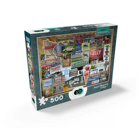 Travel Minnesota, Collage no.1 500 Jigsaw Puzzle box view2