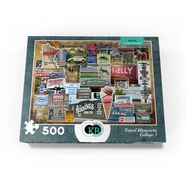 Travel Minnesota, Collage no.1 500 Jigsaw Puzzle box view3