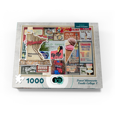 Travel Minnesota, Foodie Collage no.1 1000 Jigsaw Puzzle box view3