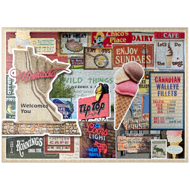 puzzleplate Travel Minnesota, Foodie Collage no.1 1000 Jigsaw Puzzle