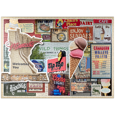 puzzleplate Travel Minnesota, Foodie Collage no.1 1000 Jigsaw Puzzle