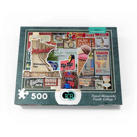 Travel Minnesota, Foodie Collage no.1 500 Jigsaw Puzzle box view3