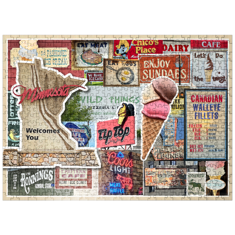 puzzleplate Travel Minnesota, Foodie Collage no.1 500 Jigsaw Puzzle