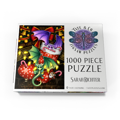 Christmas Dragons Xmas Holidays - Sarah Richter 1000 Jigsaw Puzzle box view3