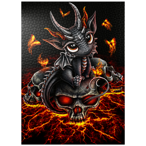 puzzleplate Descendant Of The Volcano Baby Dragon - Sarah Richter 1000 Jigsaw Puzzle