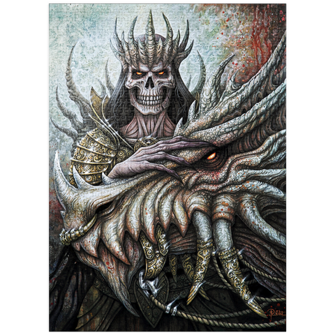 puzzleplate Dragon Lord Skeleton Creature - Sarah Richter 1000 Jigsaw Puzzle