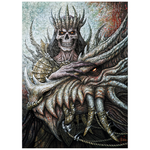 puzzleplate Dragon Lord Skeleton Creature - Sarah Richter 500 Jigsaw Puzzle