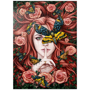 puzzleplate Lady Moth Roses - Sarah Richter 1000 Jigsaw Puzzle