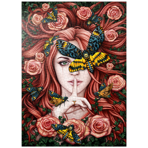 puzzleplate Lady Moth Roses - Sarah Richter 1000 Jigsaw Puzzle