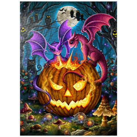 puzzleplate The glowing Pumpkin Jack O Lantern - Sarah Richter 1000 Jigsaw Puzzle