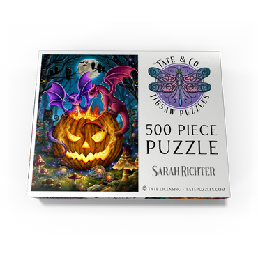 The glowing Pumpkin Jack O Lantern - Sarah Richter 500 Jigsaw Puzzle box view3
