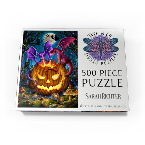 The glowing Pumpkin Jack O Lantern - Sarah Richter 500 Jigsaw Puzzle box view3