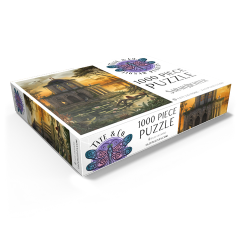 The Gothic Library Temple Lake - Sarah Richter 1000 Jigsaw Puzzle box view1