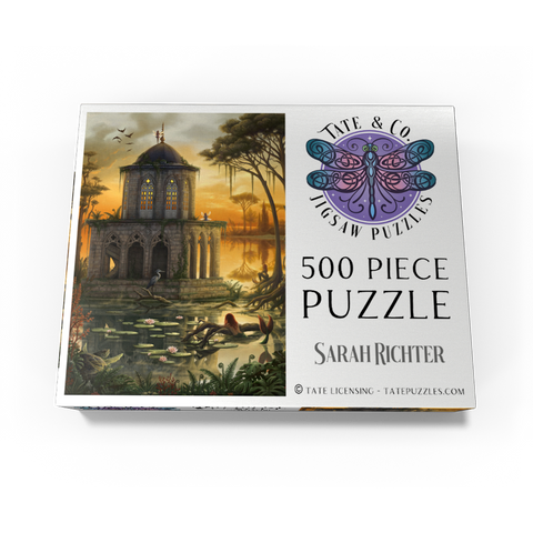 The Gothic Library Temple Lake - Sarah Richter 500 Jigsaw Puzzle box view3