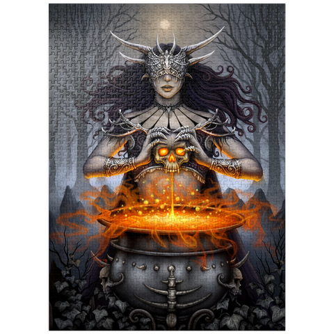 puzzleplate The Ritual Voodoo Skull - Sarah Richter 1000 Jigsaw Puzzle