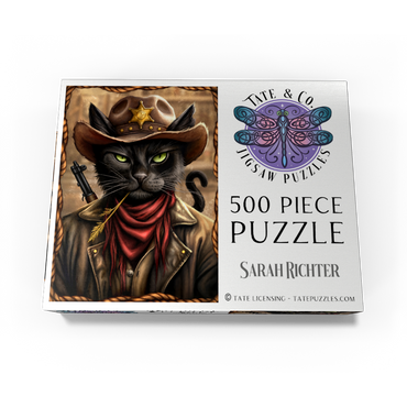 Billy the Cat Cowboy - Sarah Richter 500 Jigsaw Puzzle box view3