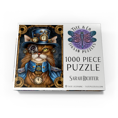 Mme Steamfur Steampunk Cat - Sarah Richter 1000 Jigsaw Puzzle box view3
