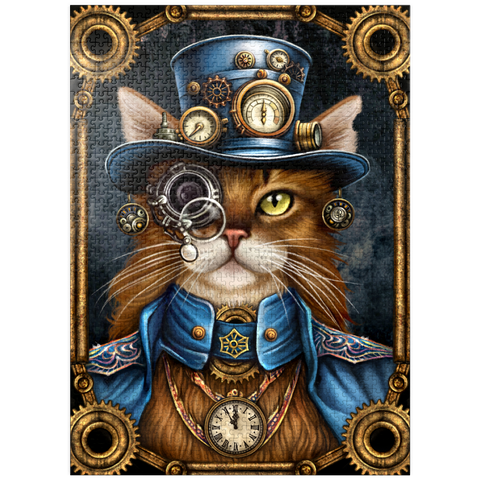 puzzleplate Mme Steamfur Steampunk Cat - Sarah Richter 1000 Jigsaw Puzzle