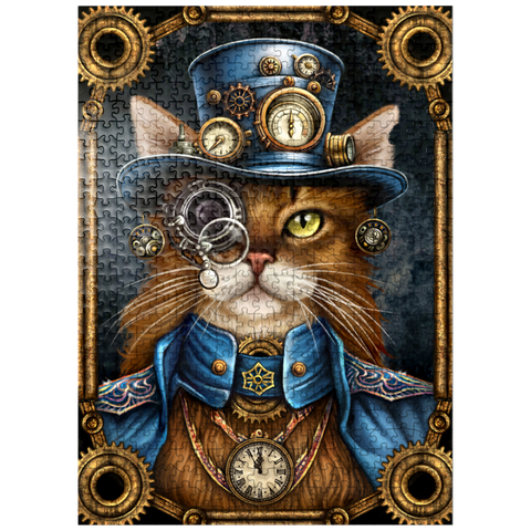 puzzleplate Mme Steamfur Steampunk Cat - Sarah Richter 500 Jigsaw Puzzle