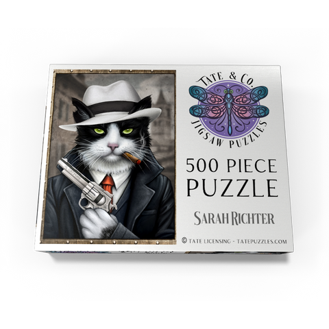 Al Catpone Mafioso Cat - Sarah Richter 500 Jigsaw Puzzle box view3