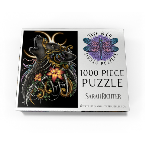 Howling Wolf black Lupus - Sarah Richter 1000 Jigsaw Puzzle box view3