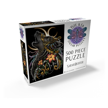 Howling Wolf black Lupus - Sarah Richter 500 Jigsaw Puzzle box view2