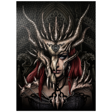 puzzleplate Dragon Mask Warrior Girl - Sarah Richter 1000 Jigsaw Puzzle