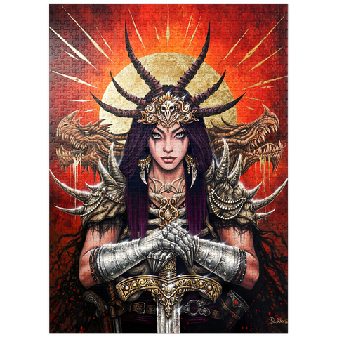 puzzleplate Aurora Mortis Samurai Warrior - Sarah Richter 1000 Jigsaw Puzzle