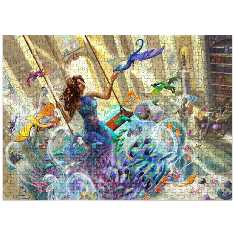 puzzleplate Aquarium Magic - Rose Cat Khan 500 Jigsaw Puzzle