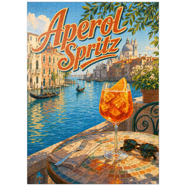 puzzleplate Aperol Spritz - Venice Grand Canal Sunset 1000 Jigsaw Puzzle