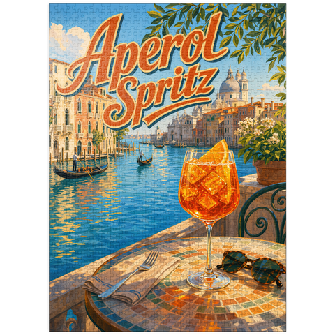puzzleplate Aperol Spritz - Venice Grand Canal Sunset 1000 Jigsaw Puzzle
