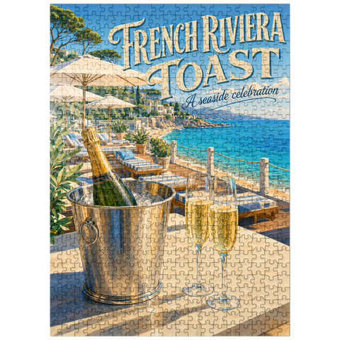 puzzleplate French Riviera Toast - A seaside celebration 500 Jigsaw Puzzle